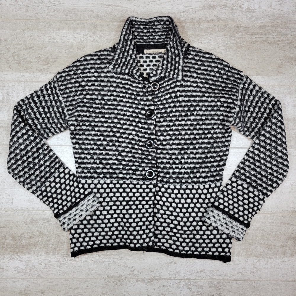 Chiaramente Italian Wool Luxury Cardigan Size Small